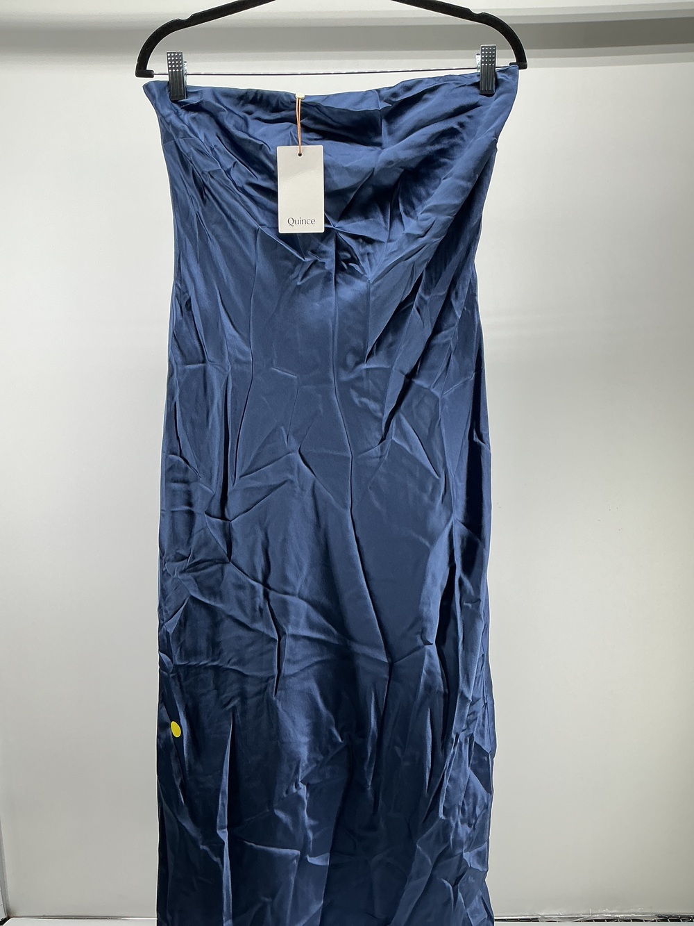 100% Washable Silk Strapless Midi Dress